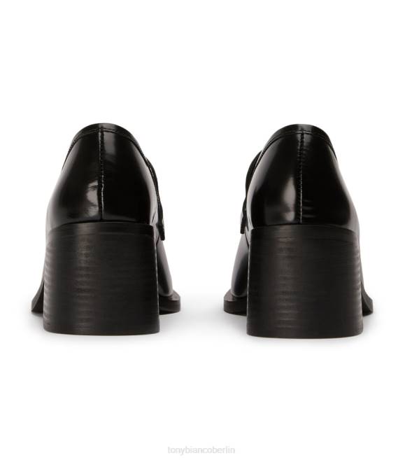 Slipper mit Absatz| de Tony Bianco Frauen Livia Freizeitschuhe Schwarz hochglänzend 4624357